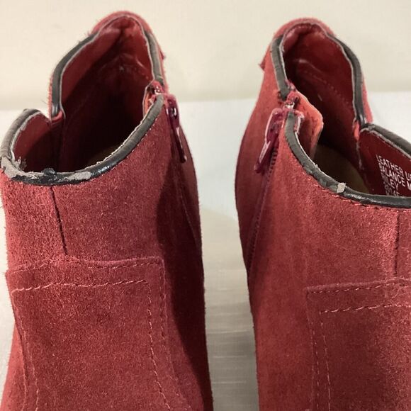 Earth Origins by Earth Maroon Suede Ankle Boots Size 9 - Picture 7 of 10